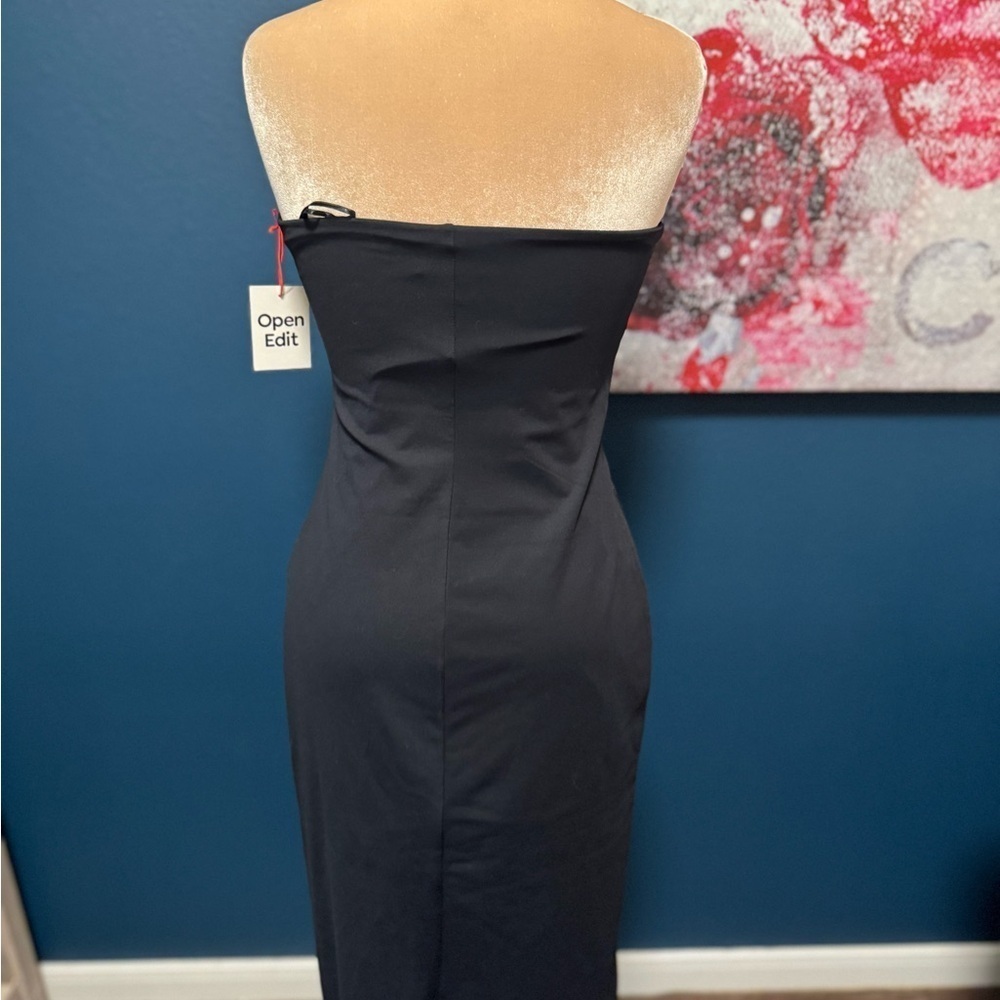 Open Edit Elegant Black Strapless Dress M - Picture 3 of 4